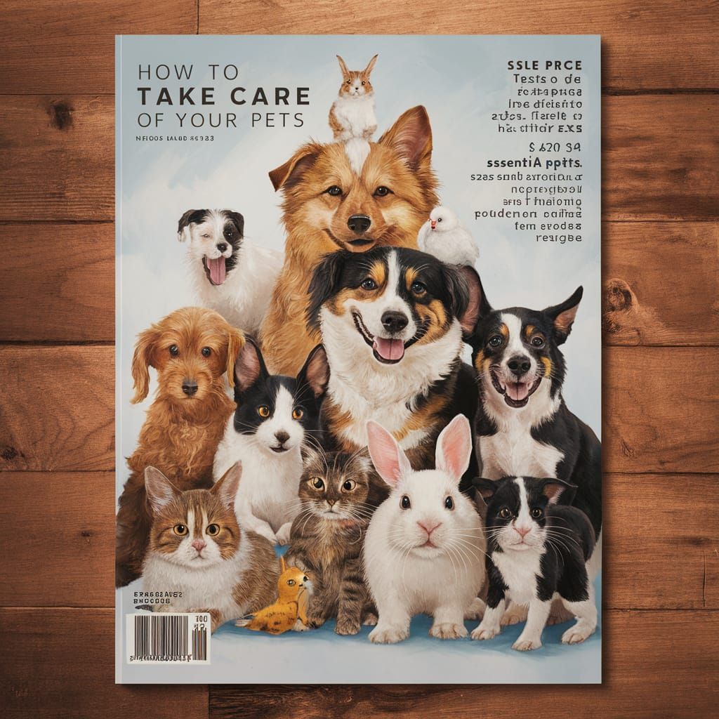 Cover magazine about pets, small and big, text saying, " HOW...