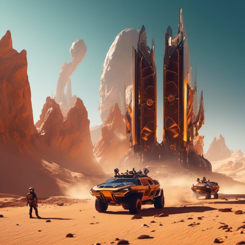 Food Truck on Mars with Robots and Cyborgs