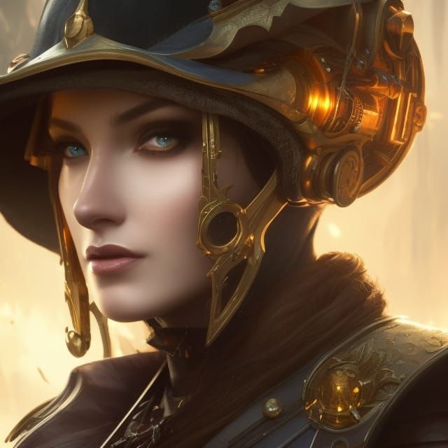 Steampunk Elf Portrait in 8k Resolution
