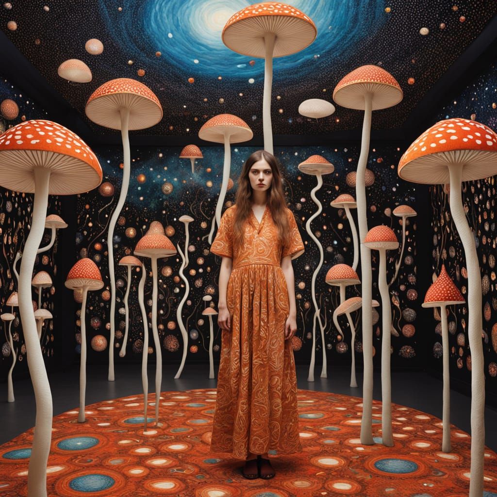 Cosmic Dreamer in Infinity Mirrored Room