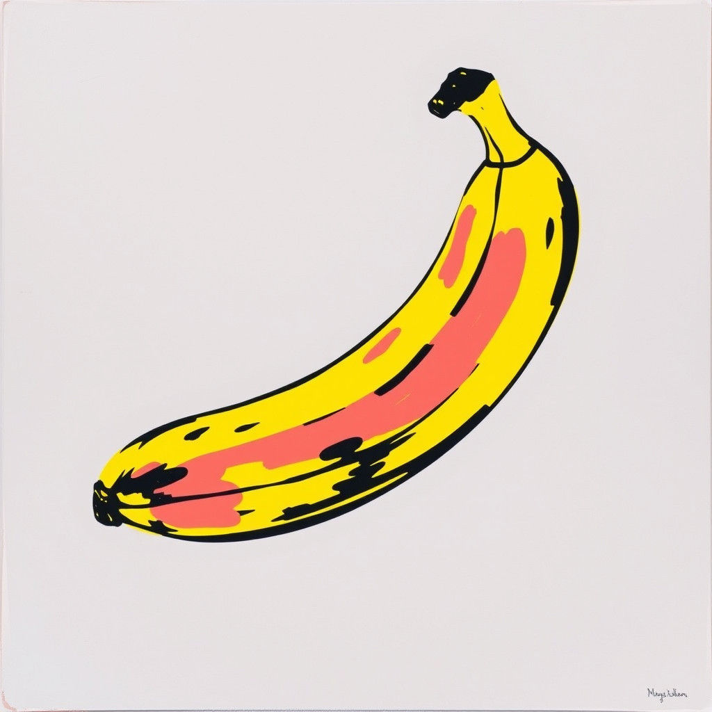 Warhol-Style Banana Pop Art