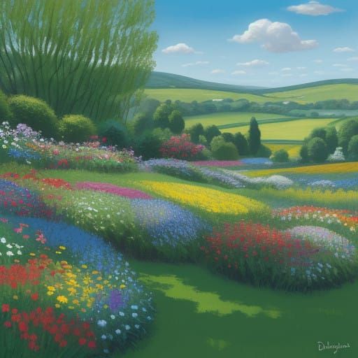 Blossoming Masterpiece of Vibrant Summer Blooms