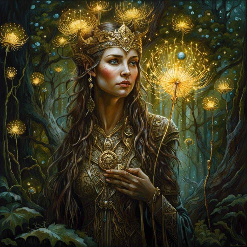 Enchanted Elven Magic in a Detailed Forest