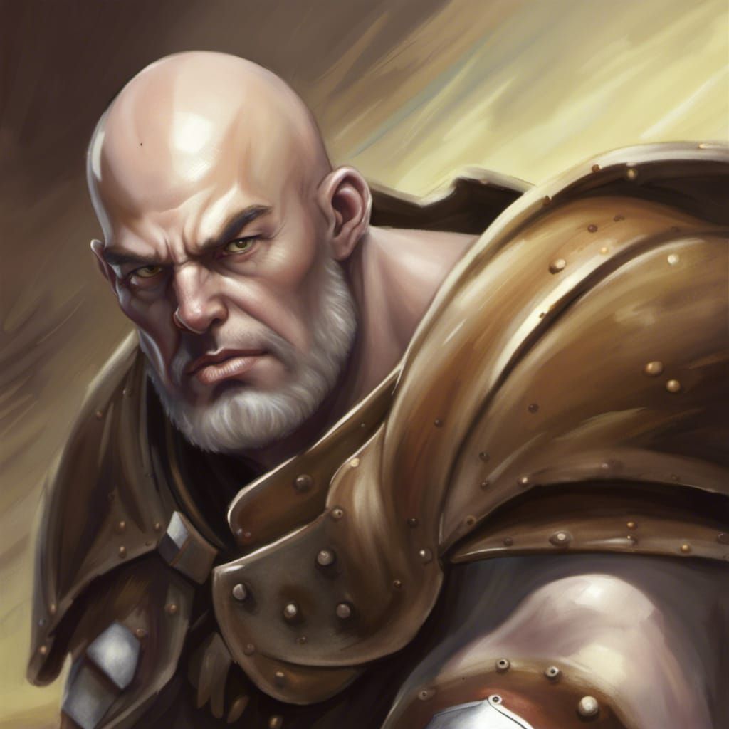 Detailed Realistic Goliath Warrior with Sword and Shield