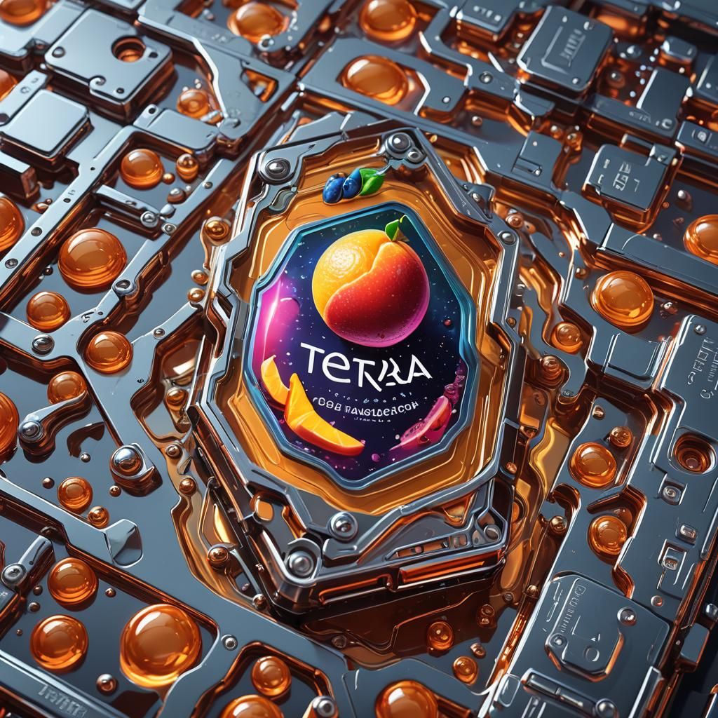 Sci-Fi Fruit Juice Pack with Mechanical Details