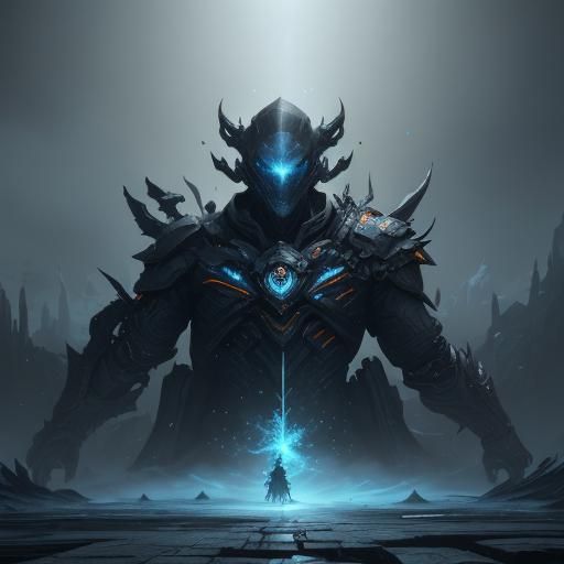 Ethereal Static Humanoid in Vibrant Colors