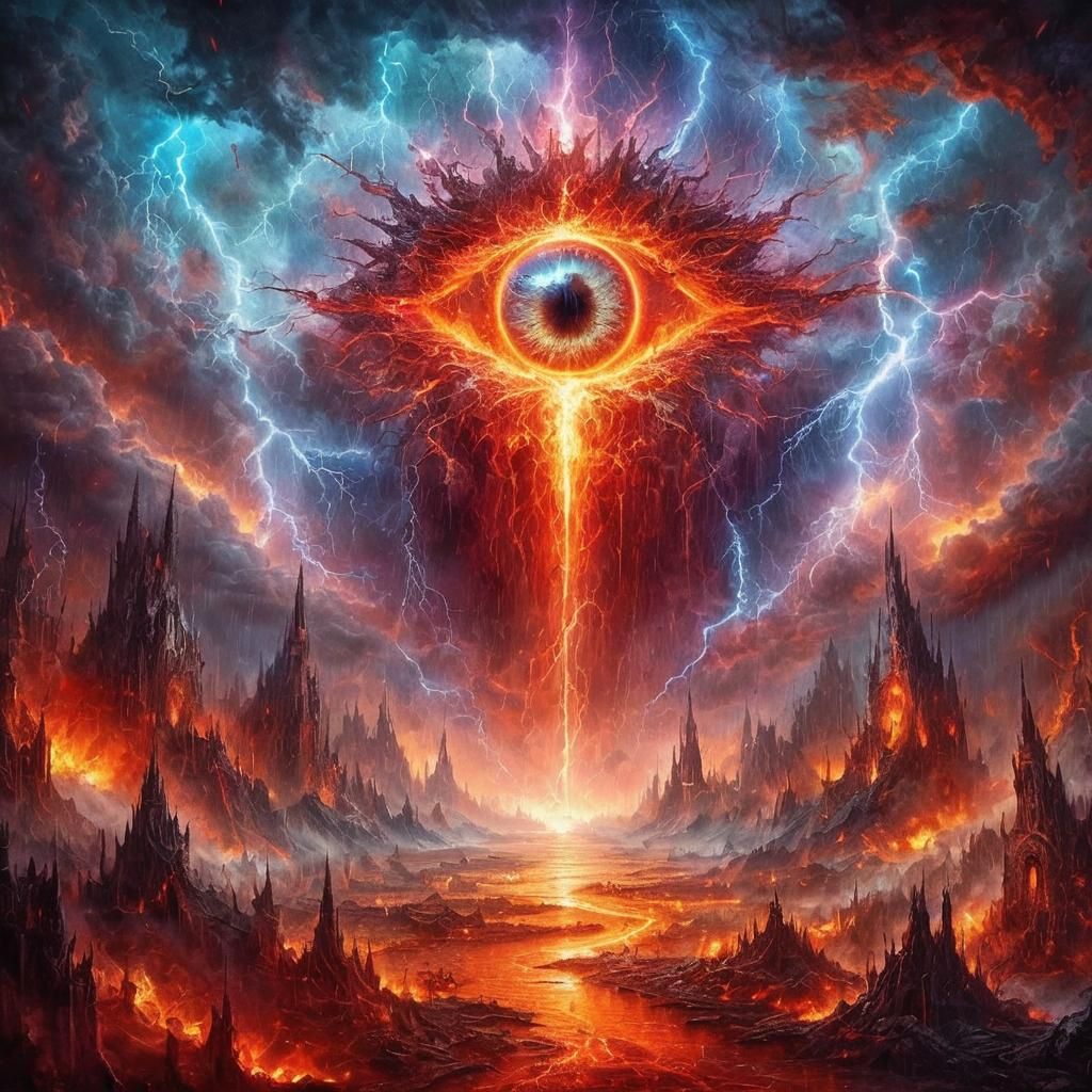 Apocalyptic Gothic Eye of Judgement Fantasy Artwork