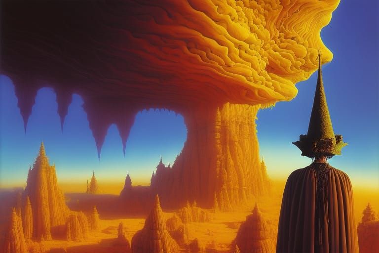 Gothic Portrait in Rococo Rainbow Style