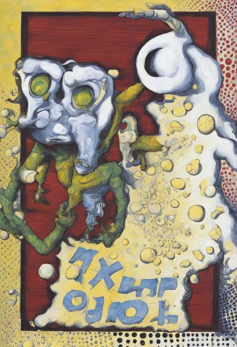 Pop Art Surrealism with Detailed Elements