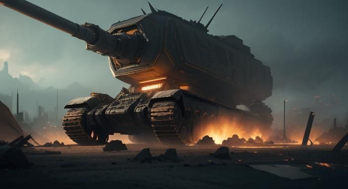 Buffalo Mecha Wreaks Havoc in Futuristic City