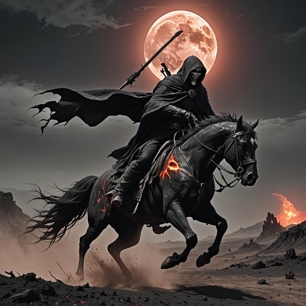 The Grim Reaper Rides a Lava Horse