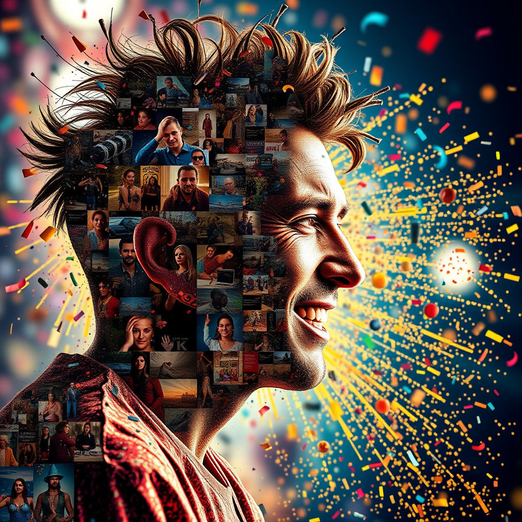 Hyperrealistic Collage of a Billion Images in Celebration