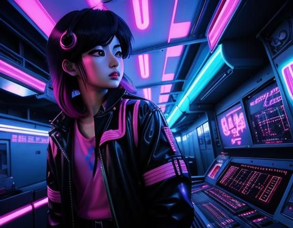 Anime Synthwave: Neon Retro Dreamscape
