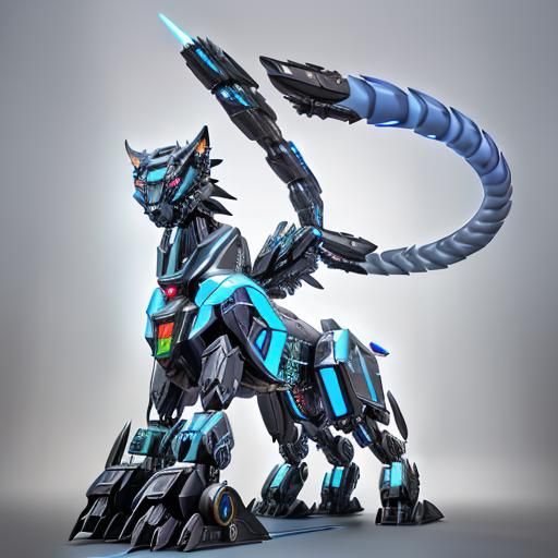 Cybernetic Displacer Beast in Cyberpunk Style