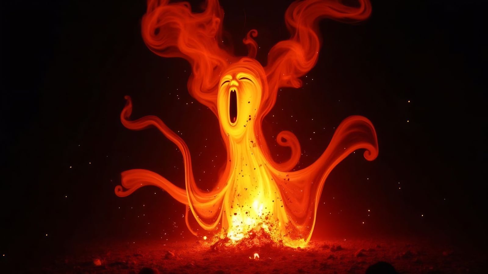 Surreal Möbius Loop Face in a Dreamlike Landscape