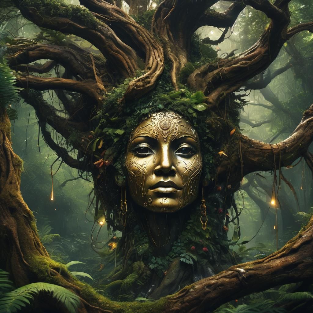 Cosmic Rainforest with Libra Symbol, Splash Art