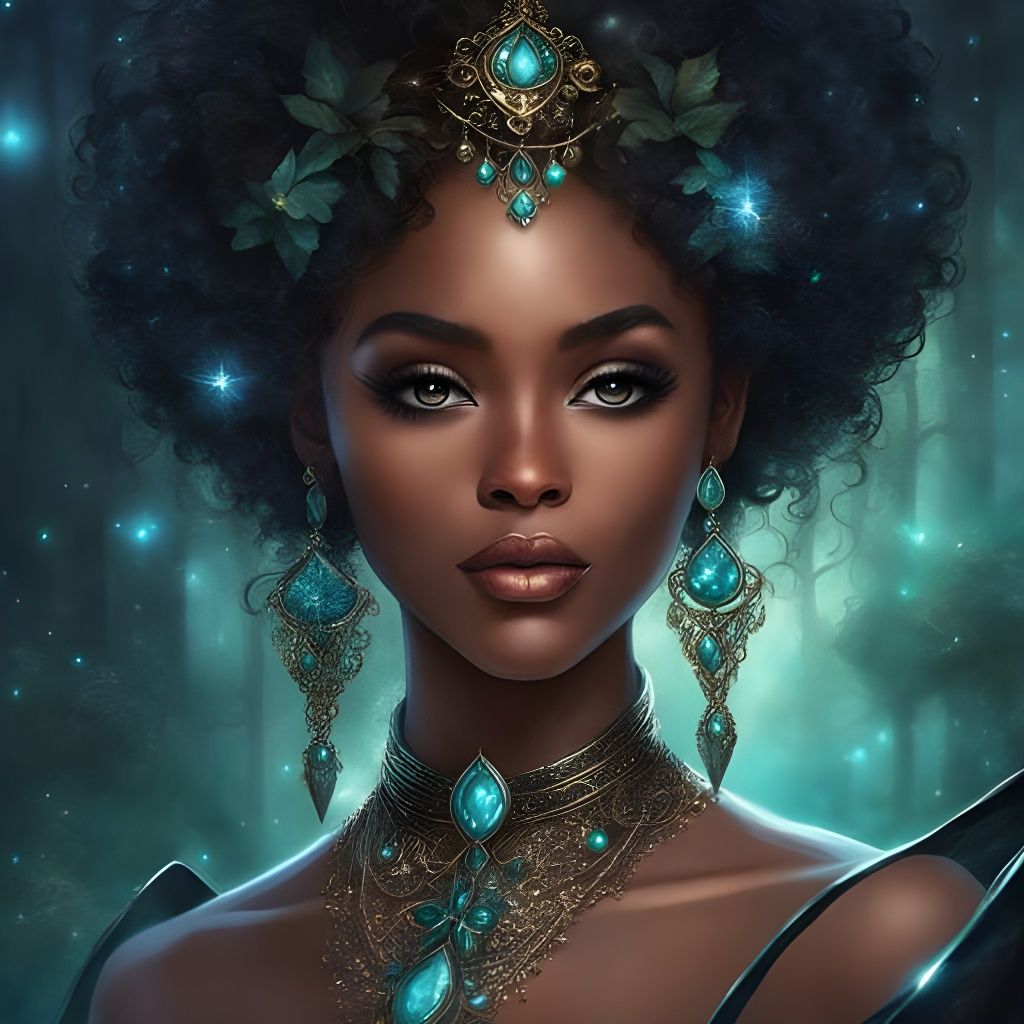 Dark Gothic Princess Portrait in Evening Garden