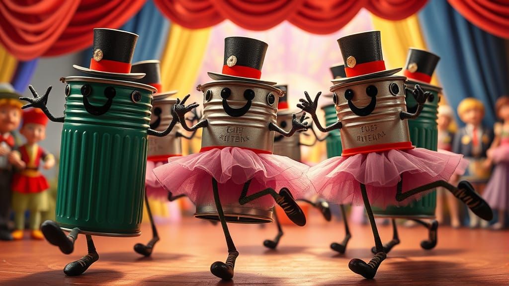 Trash cans can can-can.