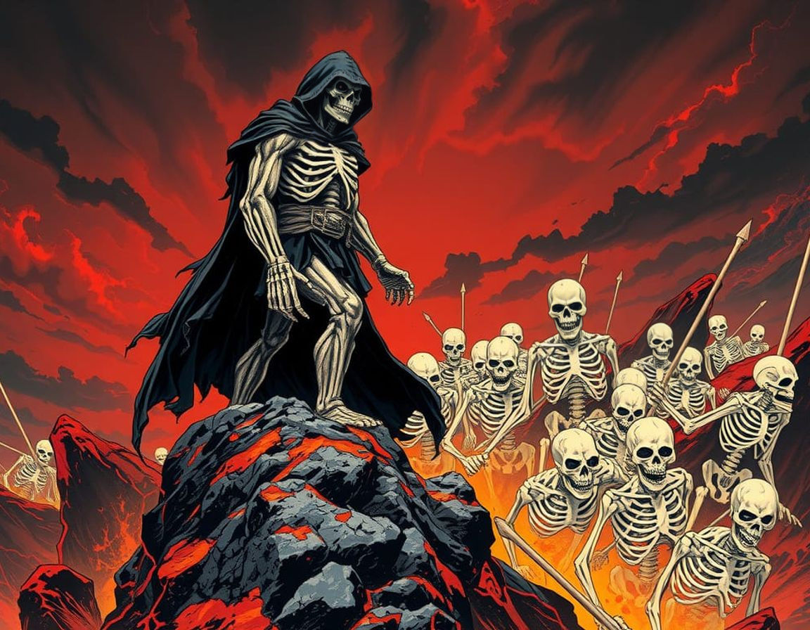 Skeletor Commands His Skeleton Army in Vivid, Elemental Oil ...