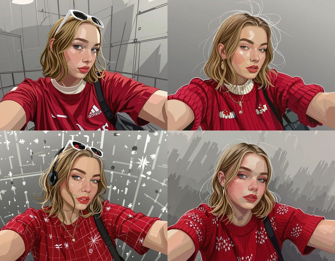 2D Digital Illustration Portrait of a Woman