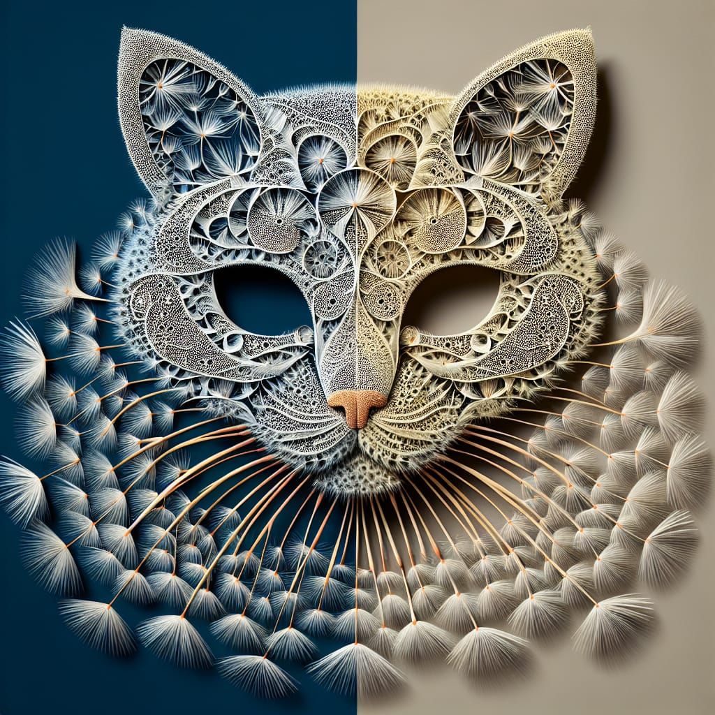 Dandelion Seed Cat: A Whimsical Fairy Tale Creature