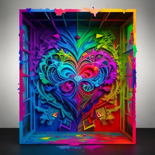 Graffiti Art: Empty Heart in Glass