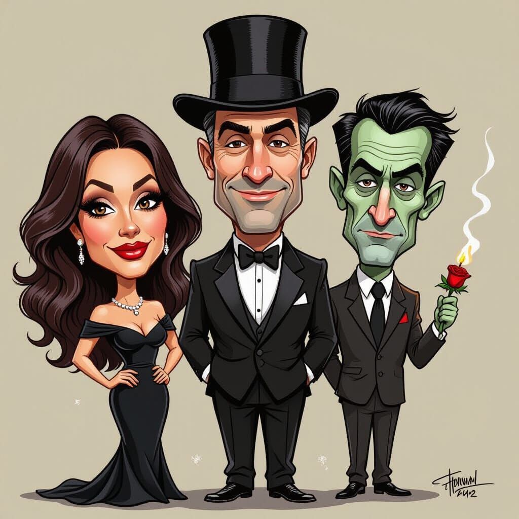 Caricatures of Dark Personality Types