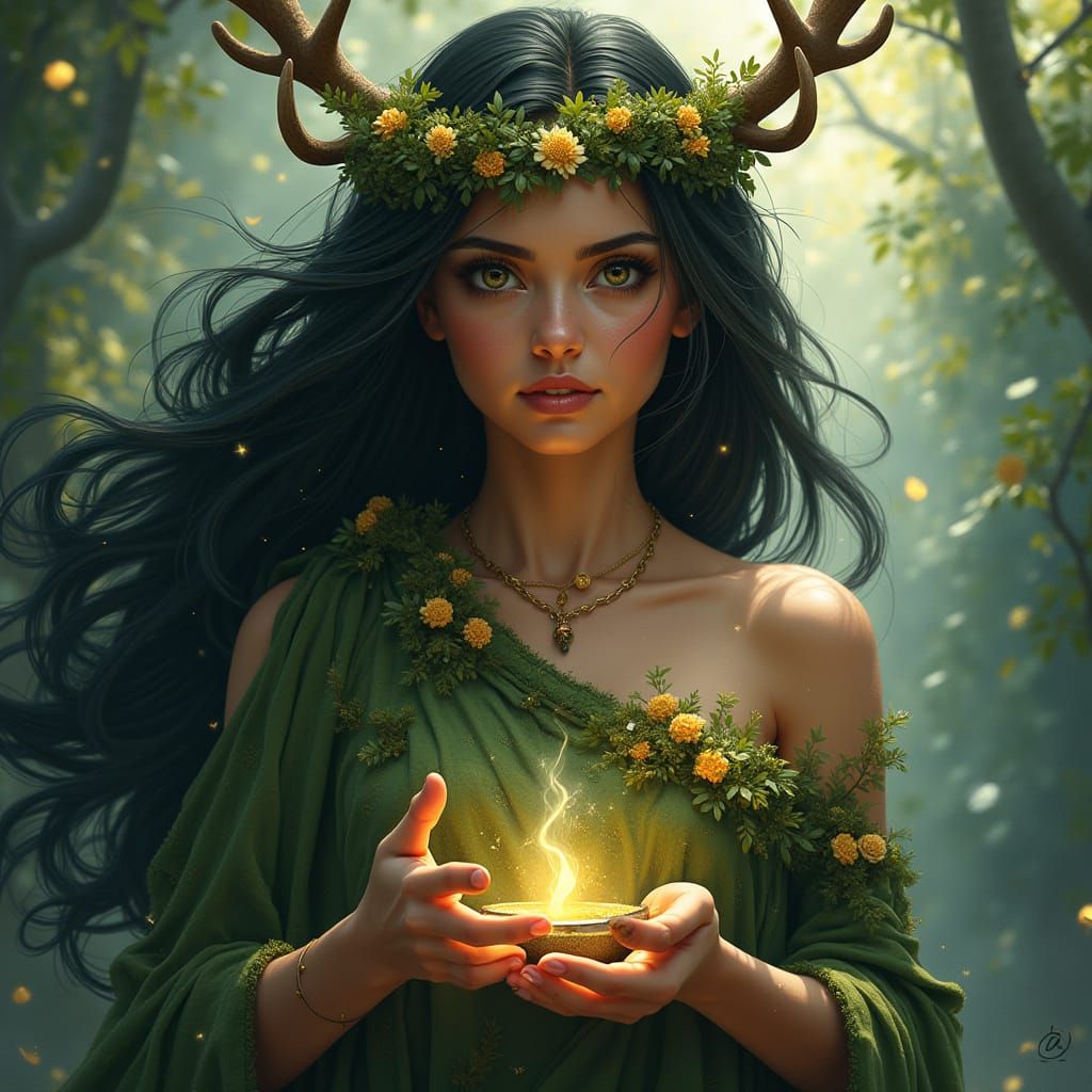 Ethereal Goddess with Oceanic Eyes