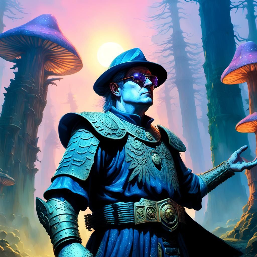 Warrior in Forest Ruins Concept Art