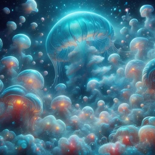 Peaceful Ocean in 3D Anime Style