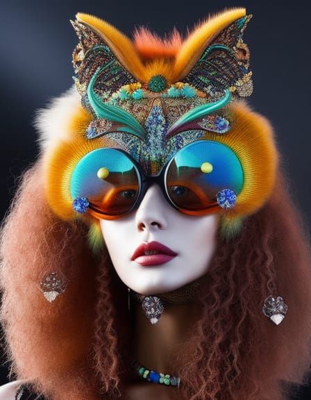 Funky Eyewear in Mycelium Network: Fashion Magazine Art