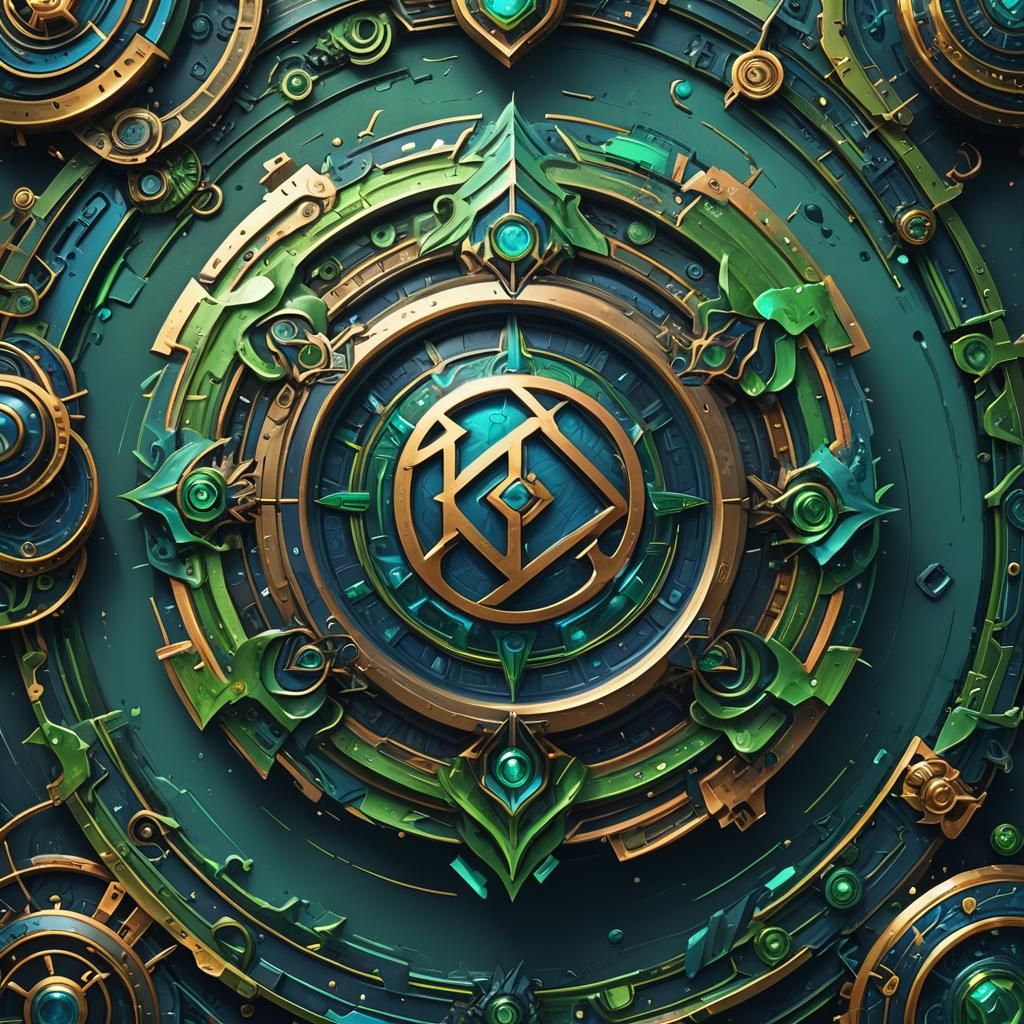 Stunning Abstract AI App Logo with Symbol