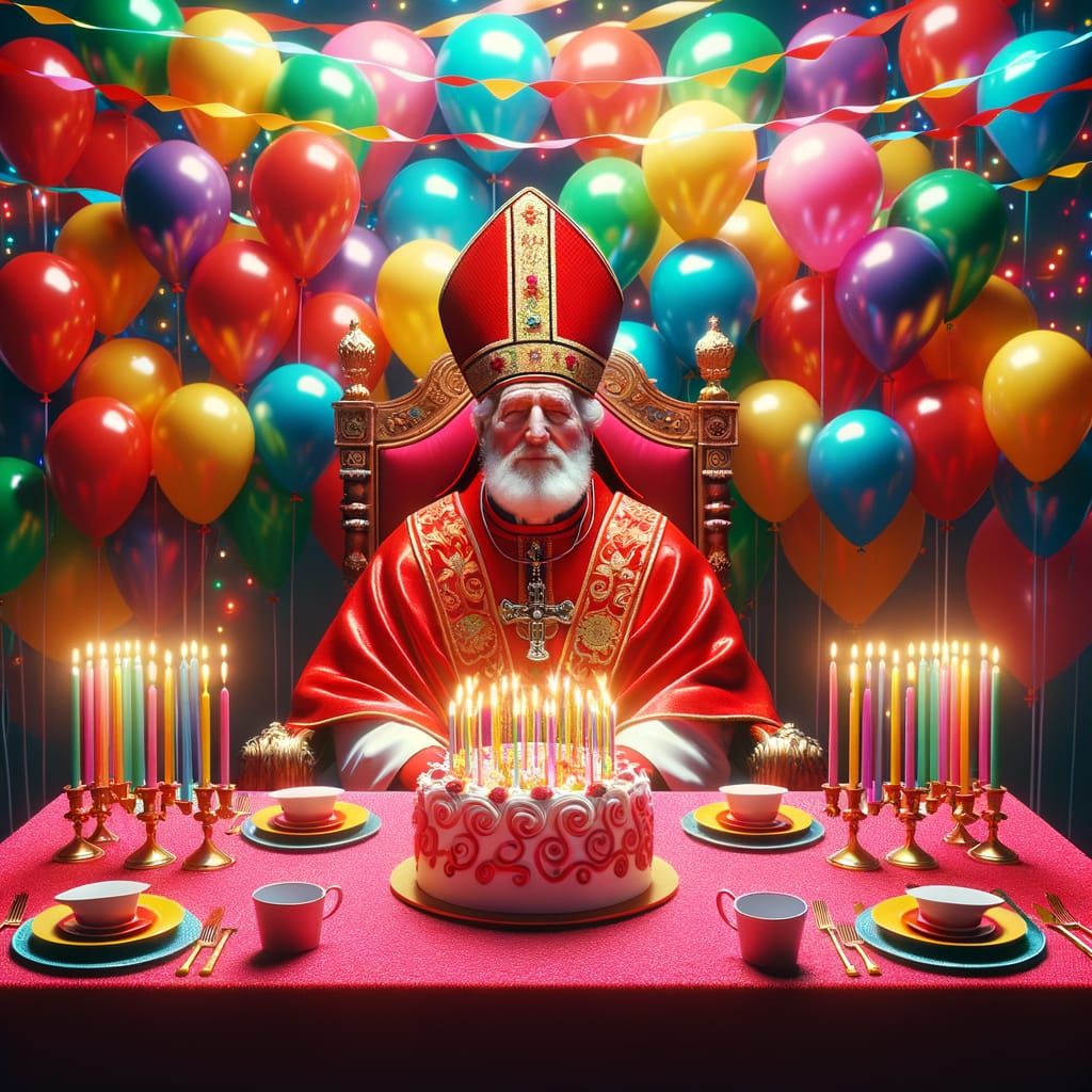 Cardinal Celebrates Birthday at Festive Party