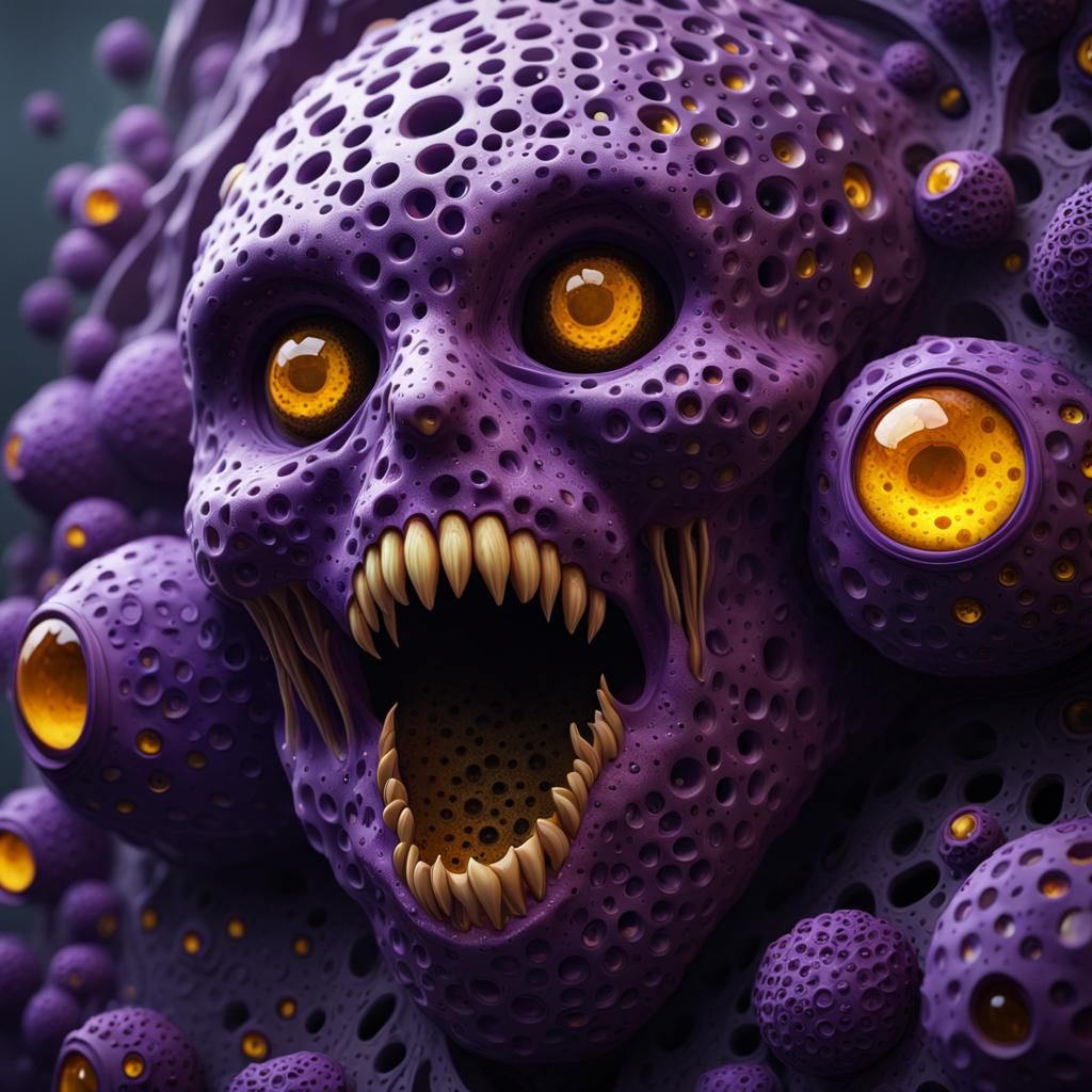 detailed trypophobia, horror, a masterpiece, 8k resolution, dark fantasy concept art, by Greg Rutkowski, dynamic lighti...