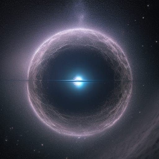 Mysterious Alien Landscape with Cosmic Flora