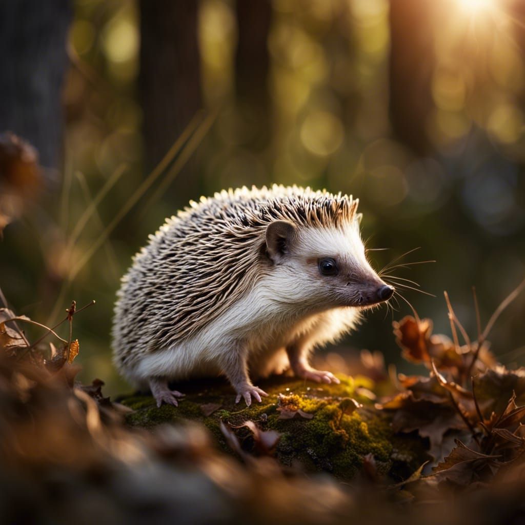 Hedgehog in Natural Habitat: Wildlife Photography
