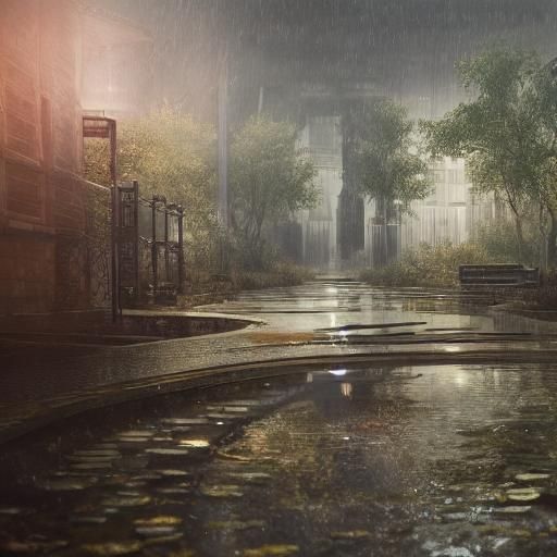 Fantasycore Woman in Rain, Dutch Master Lighting