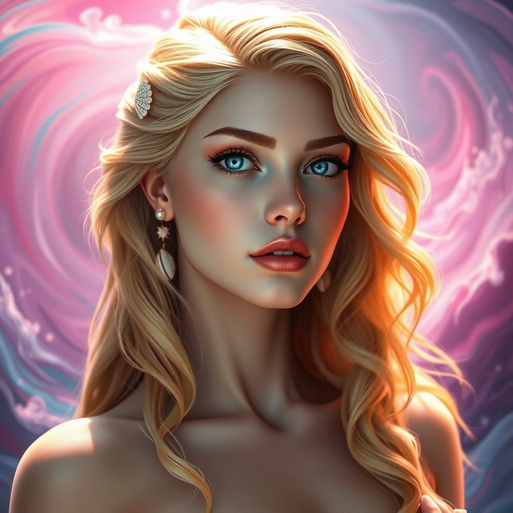 Vibrant Hyperrealistic Portrait of the Goddess Aphrodite