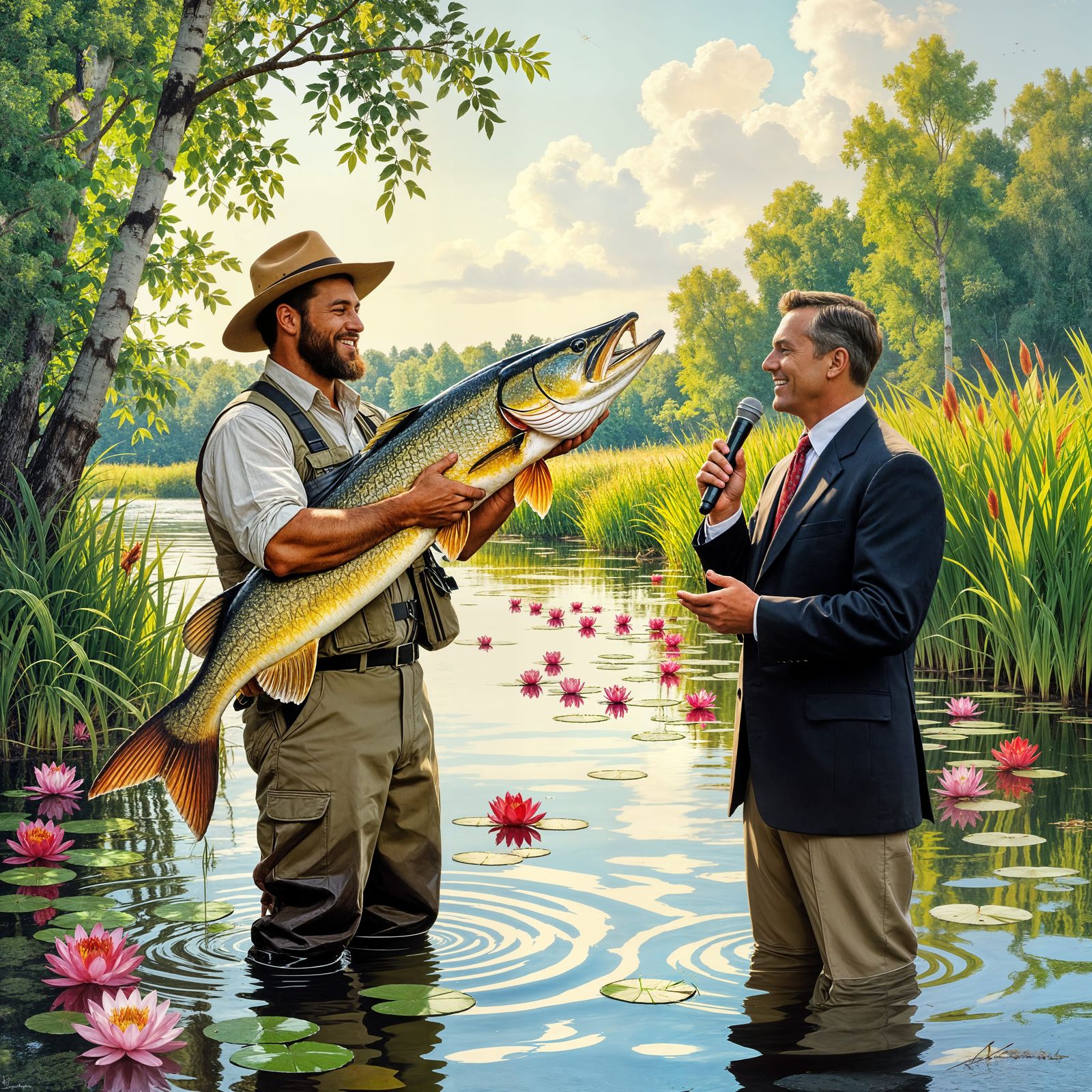 Fisherman's Tall Tale: The Giant Pike of the Riverbank