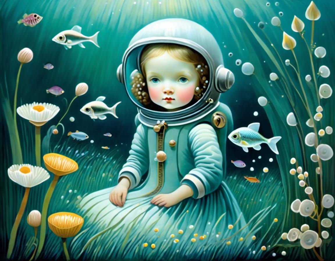 Underwater Sci-Fi Exploration in Surreal Style
