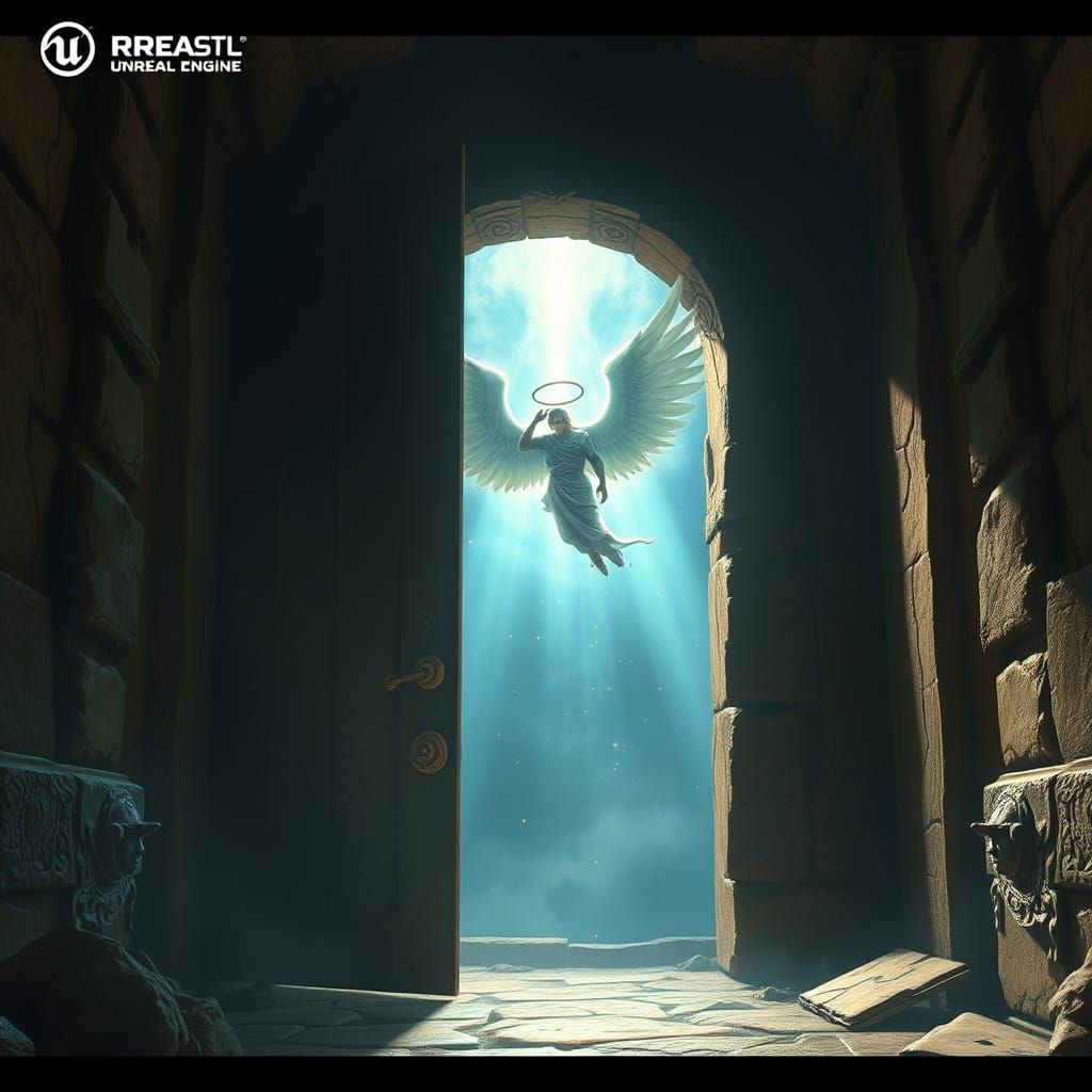 Angel Opens Jail Doors: Fantasy Concept Art