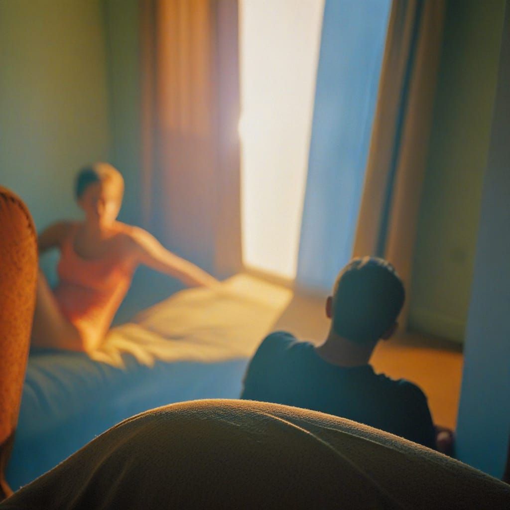 Gerard Richter Style Silhouette with Warm Light