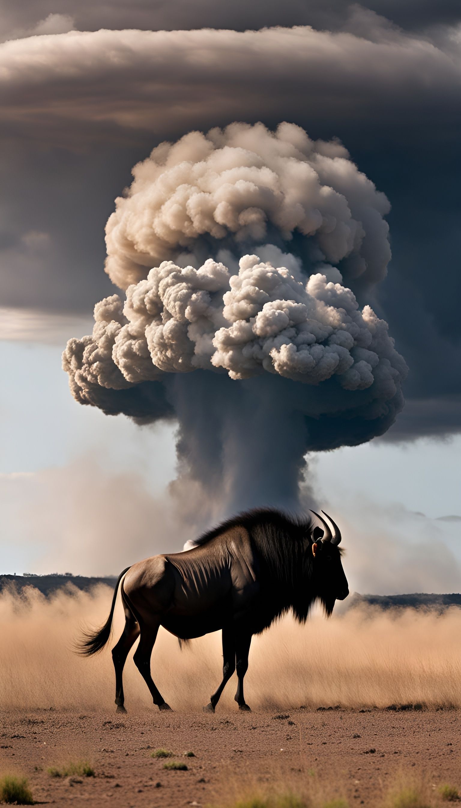 Wildebeest Dances Before Mushroom Cloud in Ominous Resolutio...