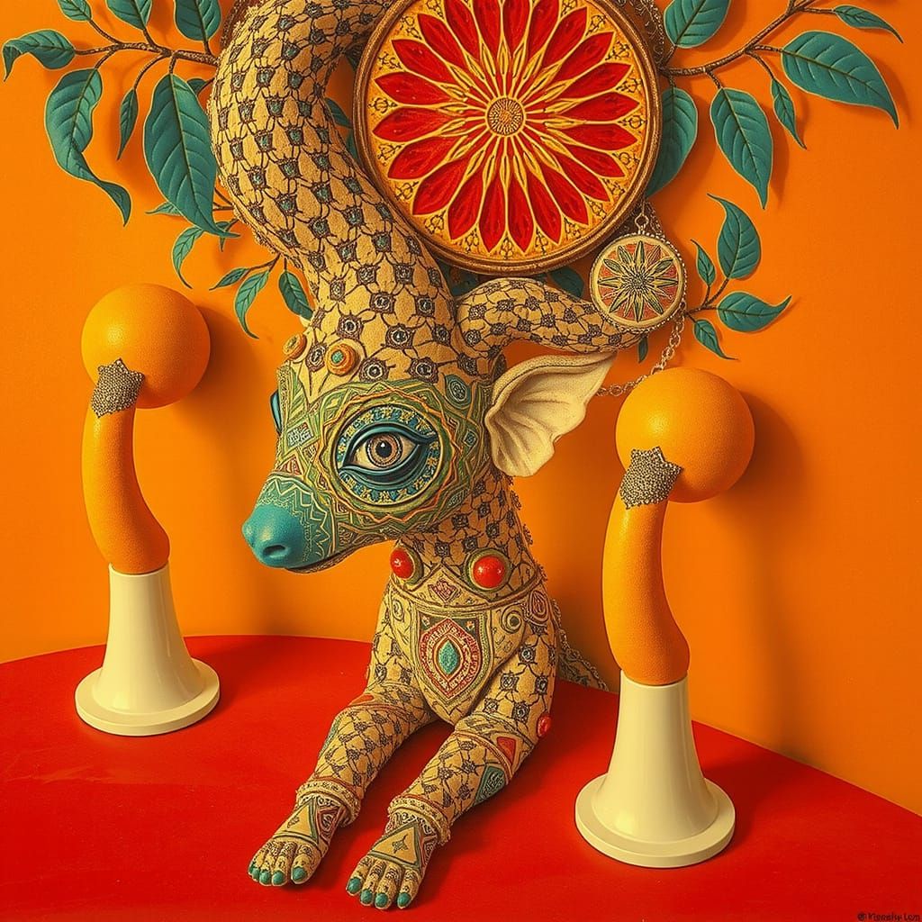 Organic Geometric Hyperrealist Masterpiece