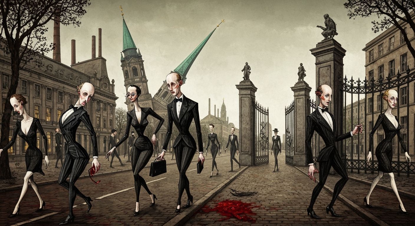 German Expressionist Dada Satire of Berlin City Life