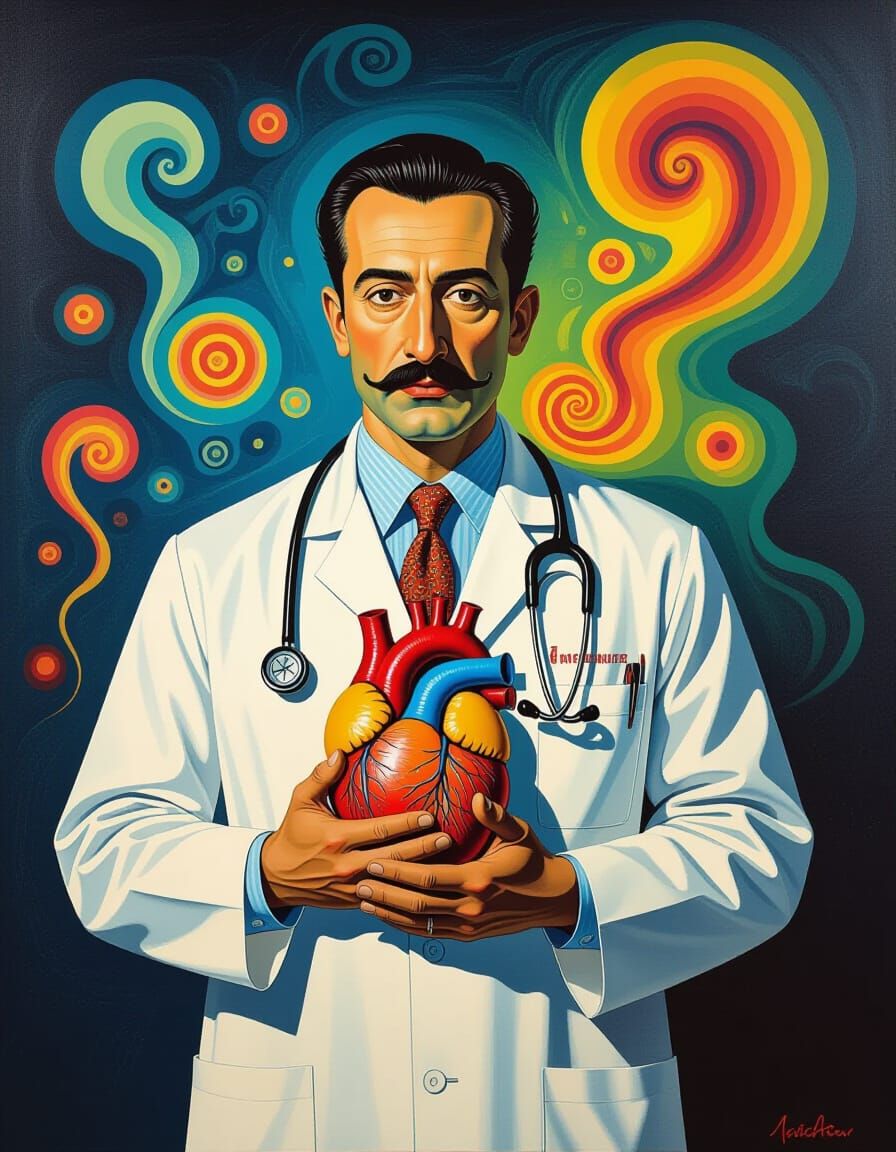 Surreal Doctor Reveals Heart and Lungs