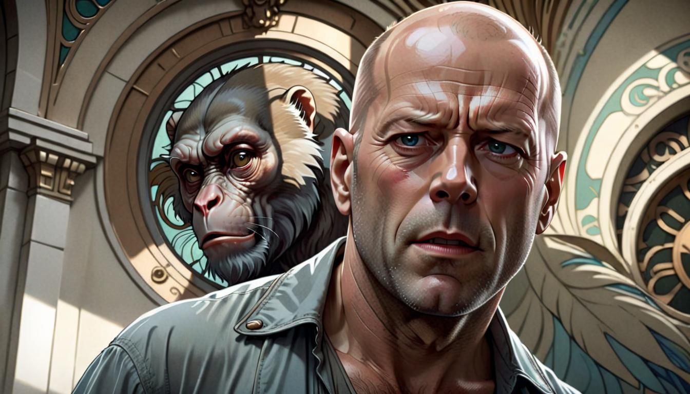 Bruce Willis as Art Nouveau '12 Monkeys' Character