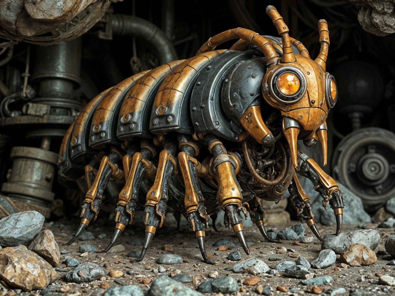 Biomechanical Caterpillar by H.R. Giger in Unreal Engine