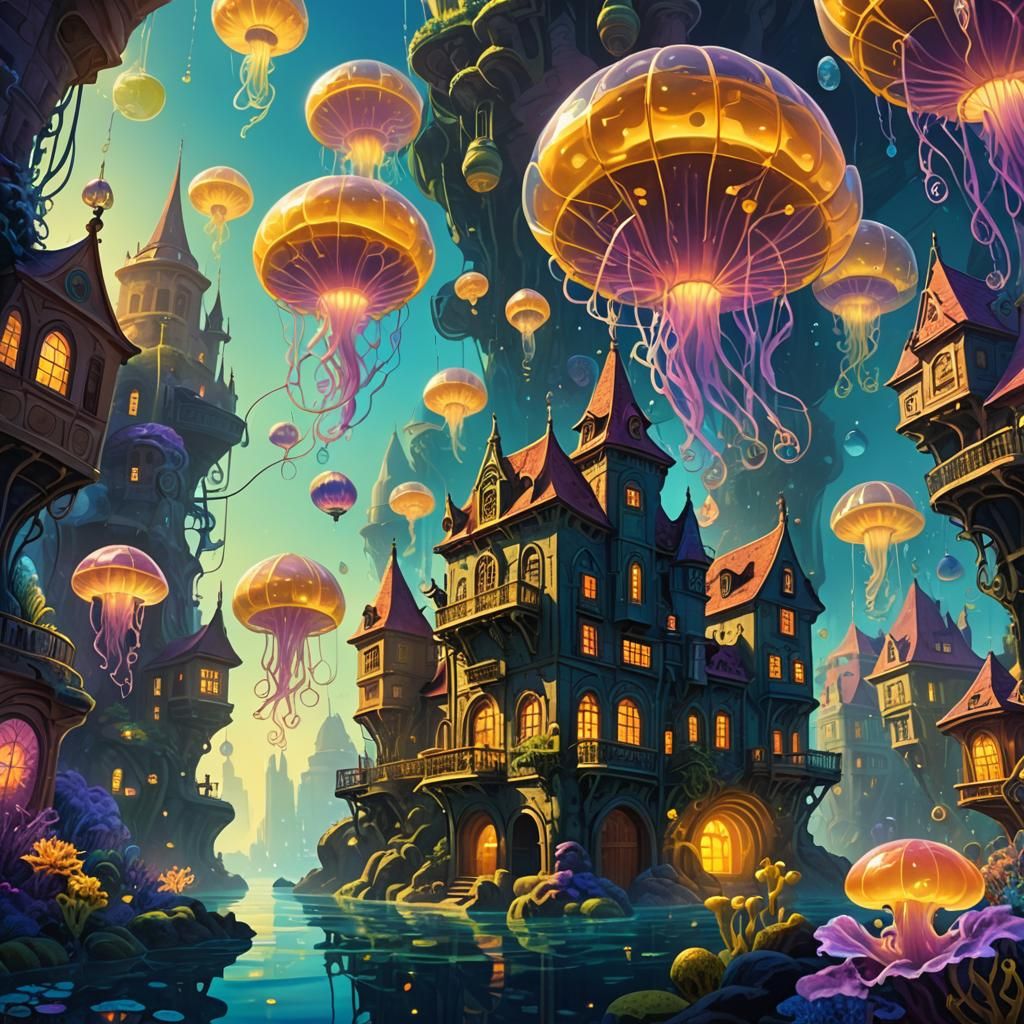 Spongebob Squarepants Explores Mystical Underwater City