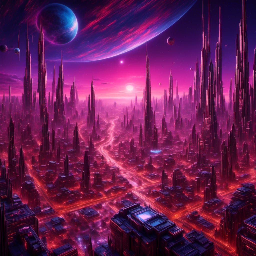 Dramatic Star in Sci-Fi Digital Painting